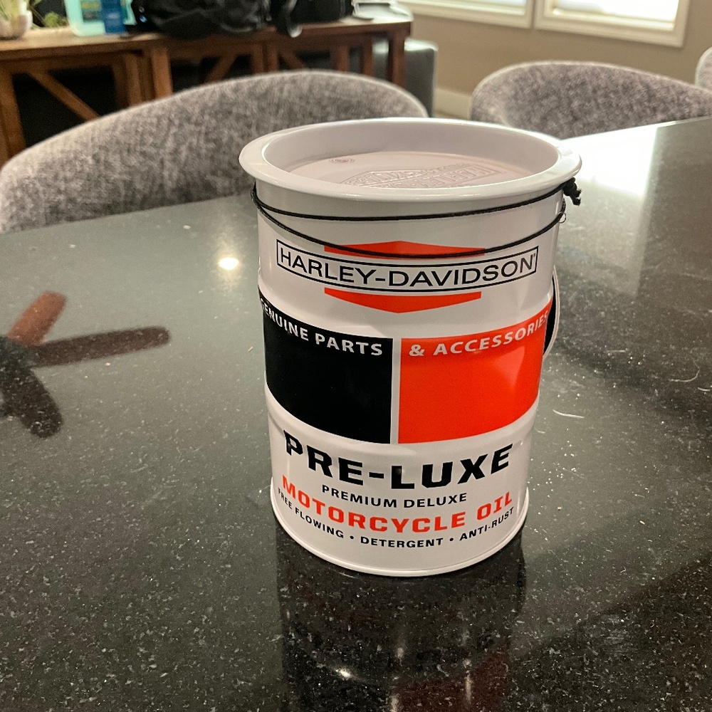 Harley Davidson H-D Shot Glasses set in Oil Drum